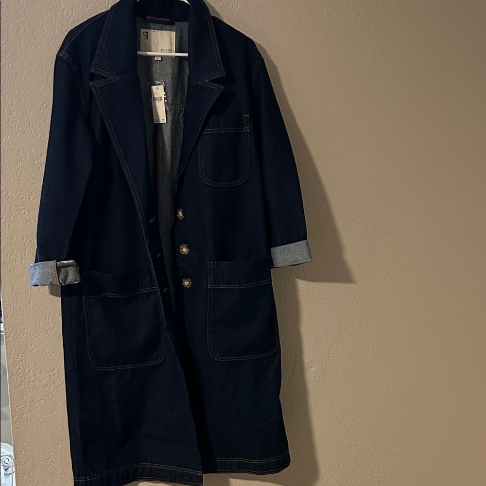 Pilcro Denim Jacket with Contrast Stitching